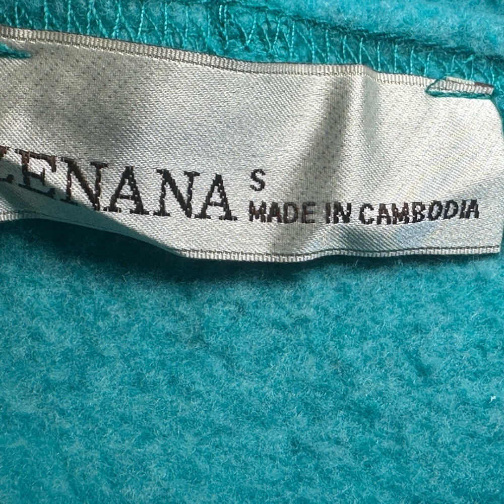NWOT SIZE S Zenana Outfitters Aqua Blue Hoodie for Women - Picture 6 of 10